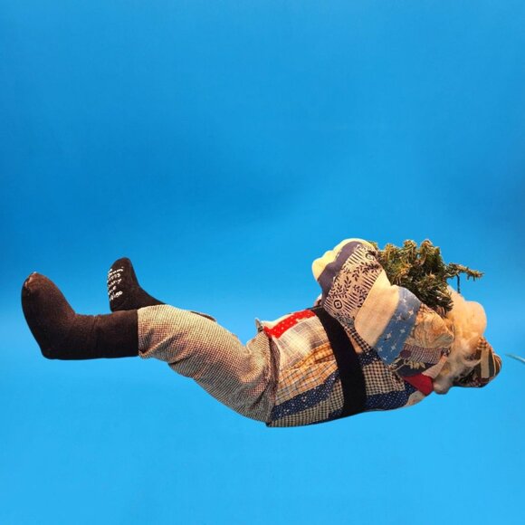 Bethany Lowe Santa on a Drum 1993 Signed 48/150 Quilt Teddy Bear Christmas Decor - Picture 11 of 12